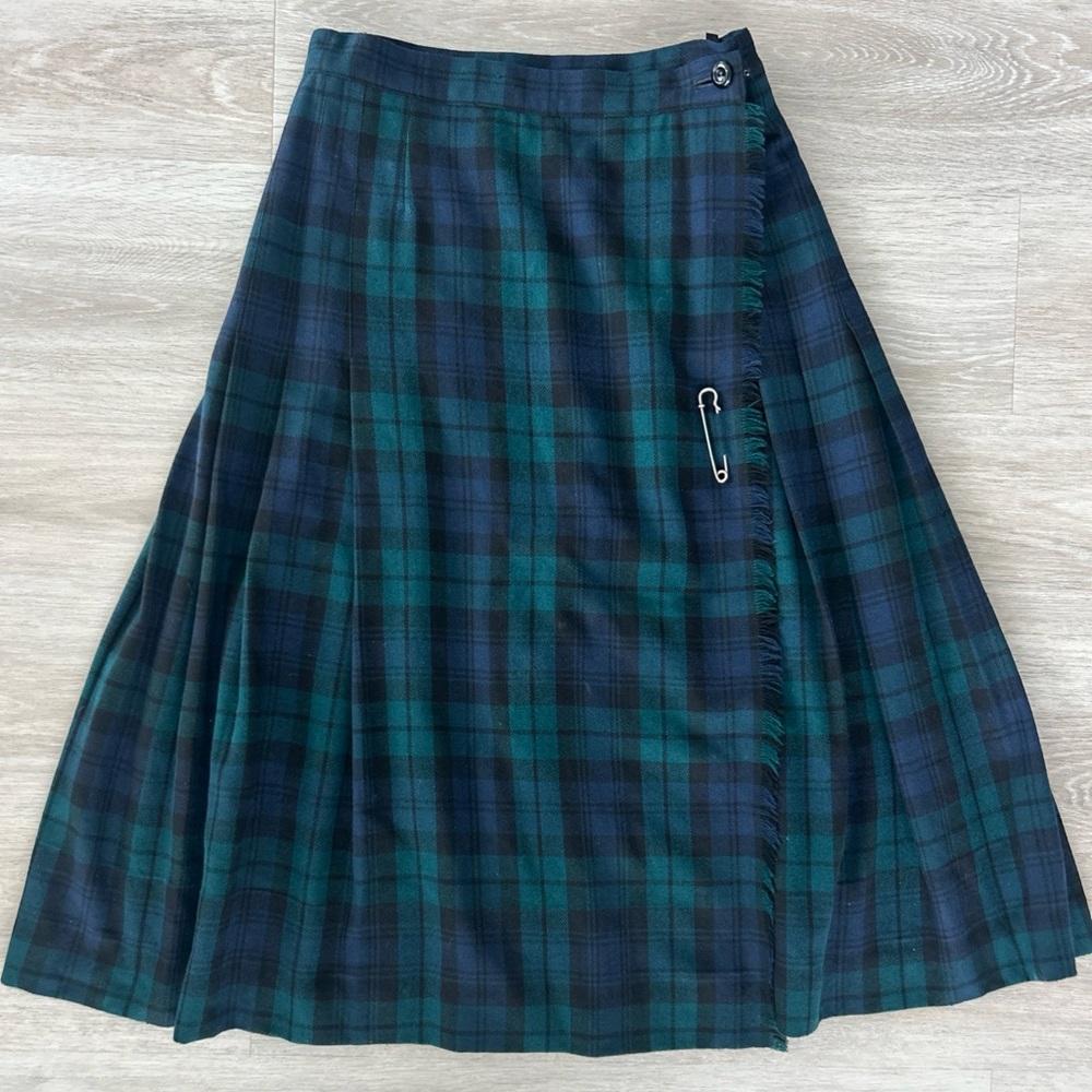 Authentic Nat Gordon Tartan 4-Pc Set Wool Plaid Jacket Shawl Kilt Skirt Vintage - Picture 9 of 16